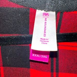 No Boundaries XXXL hoodie flannel